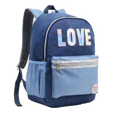 Imagem de Mochila Feminina Love Juvenil Dl1264 Escolar Passeio  - Denlex, Escola
