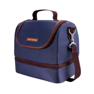 Imagem de Lancheira Térmica Bolsa Necessaire Marmita Lanches Bebidas 2 Compartim