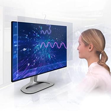 Imagem de Protetor de tela antiluz azul premium e antirreflexo (pacote com 3) para monitor panorâmico de mesa de 50 cm. Filtre a luz azul e alivie a tensão ocular do computador para ajudá-lo a dormir melhor