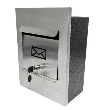 Imagem de Caixa Primor Frontal Inox Grande com Fechadura Frontal Carta - Ficone 