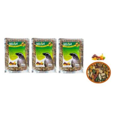 Imagem de Kit 4 Rações Para Passarinho Mistura Pássaro Pixarro Trinca-ferro De F