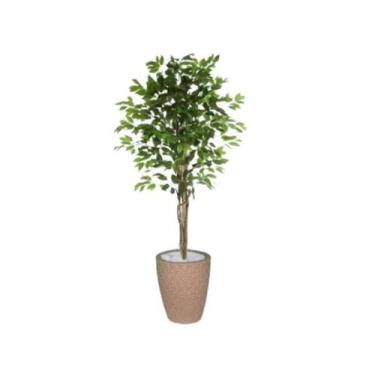 Imagem de Planta Artificial Ficus Verde 1,50 kit + Vaso E. Bege 30 cm - FLORESCE