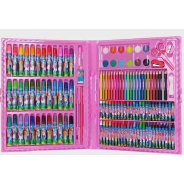 Imagem de Estojo Maleta Escolar 150 Pçs C/ Canetinha E Lapis Infantil - toy king