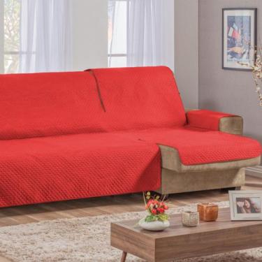 Imagem de Capa Protetor De Sofá Retrátil Assento Até 2,40m Vermelho - Guilherme 