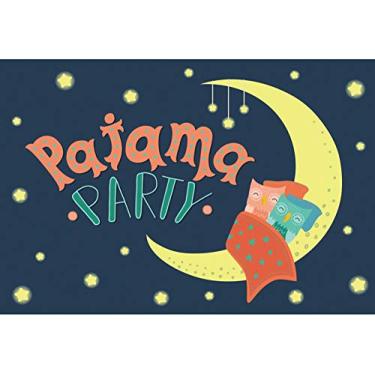 Imagem de Haoyiyi Pijama de fundo de festa de 15 x 10 m Glittler Twinkle Twinkle Little Star Moon Slumber Fundo de Festa Fotografia Infantil Música Dança Eventos Lazer Atividades Photo Booth Studio Video Props