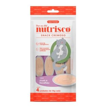 Imagem de Petisco para Gatos Snack Cremoso Nutrisco Sabor Atum e Bacalhau 56g