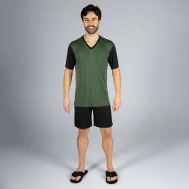 Imagem de Pijama Masculino Curto Croco e Preto-Masculino
