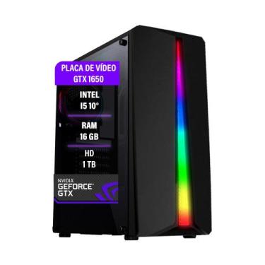 Imagem de Pc Gamer i5 10400F 16Gb DDR4 GTX 1650 4GB HD 1TB SSD 480GB - THARGON T