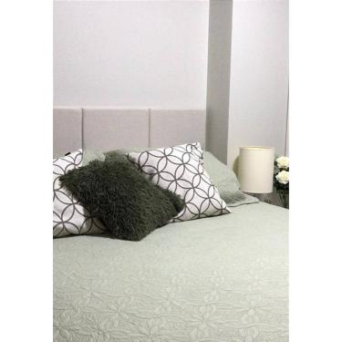 Imagem de Cabeceira Estofada Casal 8 Blocos Não é Segredo Linho Cru 140x60