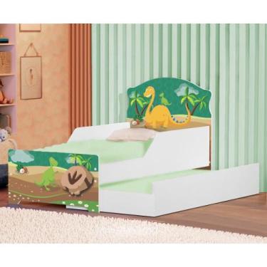 Imagem de Mini Cama Infantil com Auxiliar Pop Dino nas Pedras - Cambel