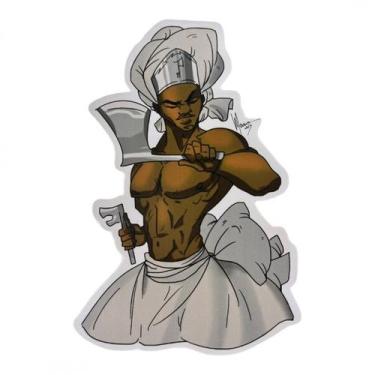 Imagem de Adesivo Vinil Impermeável  Xangó Ayra Branco 10 x 13 cm - Lua Mística 