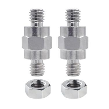 Imagem de Ampper 3/8 -16 Brass Side Post Battery Terminal Stud Bolts, Nickel Plated Standard Battery Side Post Extender Extension Bolt for GM, Pack of 2