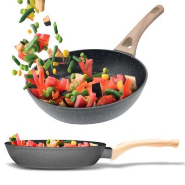 Imagem de Frigideira Indução 28cm 2,7l Fundo Triplo Cinza - Dolce Home