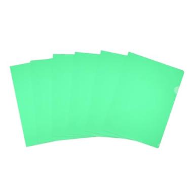 Imagem de PATIKIL Pacote com 6 pastas de plástico A4, pastas transparentes tamanho carta, tipo L, bolsos de projeto, capas transparentes para documentos, arquivos de escritório, 21 x 30 cm, verde