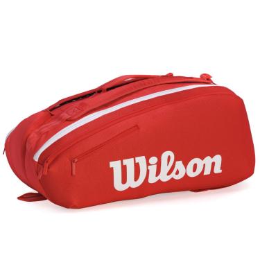 Imagem de Raqueteira Wilson Super Tour 15Pk Vermelha e Branca