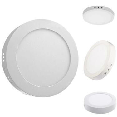 Imagem de Painel Plafon Redonda Luminária Led Sobrepor 12W Bivolt