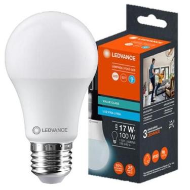 Imagem de Kit 5 Lampada Led Bulbo 17w Branca Fria 6500K Bivolt E27 - Ledvance OS
