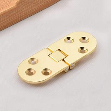Imagem de Dobradiça de porta, dobradiças de armário, dobradiças, dobradiças de porta de armário dobradiça de mesa dobrável plana plana acessórios de hardware (ouro)