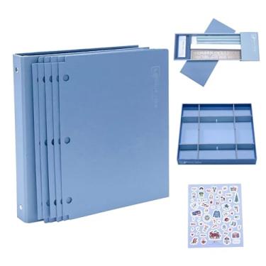 Imagem de Blue Lake Conjunto de suprimentos de volta às aulas ECOLIFE de plástico grátis com 22 peças / caixa de presente - fichário de 3 anéis, pastas, lápis, caixa de lápis, bandeja organizadora de mesa, para ensino fundamental, estudantes universitários e uso no escritório