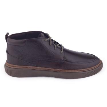 Imagem de Bota masculina Democrata Denim Clash 240302 Couro cad amarra