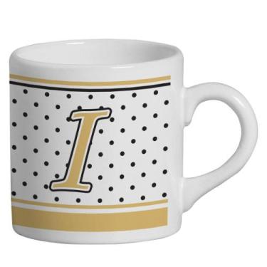 Imagem de Caneca Small Alfabeto Poá Branco 180ml - Cerâmica Regina