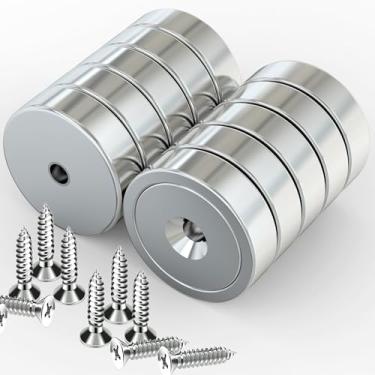 Imagem de Ímã magnético sem tiras fita adesiva – Faixa de ímãs resistentes, 10 peças de adesivos de metal, para ferramenta e faca, suporte magnético forte de parede