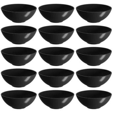 Imagem de Kit 15 Molheiras 120ml Ramequins Coza Redondo Plástico Bowls Sobremesa