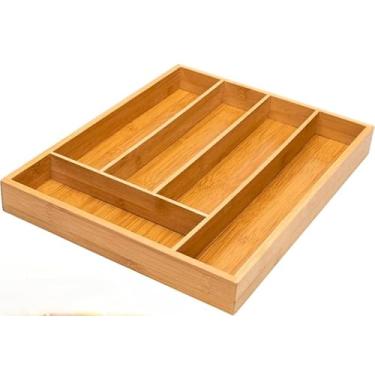 Imagem de Organizador Gaveta Porta Talheres Bambu Antibacteriano Antiodor(Não ajustável)