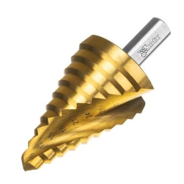 Imagem de MTX Broca Escalonada HSS Professional, Aço Rápido de Alta Precisão para Furos em Metal, Plástico e Madeira (9-36 mm)