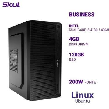 Imagem de Cpu Dual Core I3 4130 3.40ghz 4gb Ddr3 Ssd 120gb - Skul