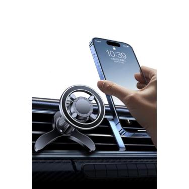 Imagem de Mizi Suporte Mag-Safe para carro 2025 [ímãs N52 17x] Suporte magnético para telefone com rotação de 360° e clipe de gancho dobrável, montagem de ventilação de ar fácil instalação para iPhone 16/15/14