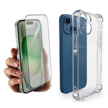 Imagem de [GL CASES] Kit Capinha Case Capa Silicone Transparente Anti Impacto + Película De Vidro 3D Para Apple iPhone 11