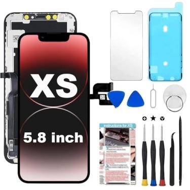 Imagem de Fixerman Tela de substituição para iPhone Xs de 5,8 polegadas, montagem digitalizador de tela LCD 3D Touch com ferramenta de reparo - Compatível com iPhone Xs (modelo A2097, A1920, A2100, A2098)