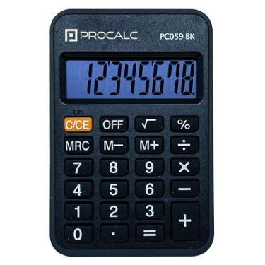 Imagem de Calculadora De Bolso 8 Digitos Preta - PROCALC