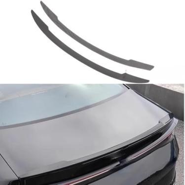 Imagem de Spoiler traseiro de carro Spoiler de porta-malas de asa Spoiler de teto de asa de teto traseiro Kit de corpo de queixo compatível com acessórios externos Magotan B9 (aparência de carbono)