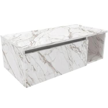 Imagem de Gabinete de Banheiro 80 cm com 1 Porta e Nicho Marina - Tecnomobili, M