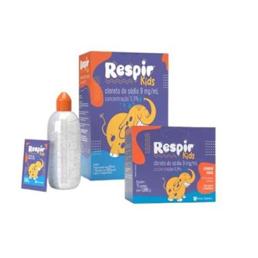Imagem de Respir Kids 15 Sachês + Frasco Lavador Nasal 120 mL - União Quimica