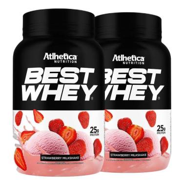 Imagem de Kit 2 Best Whey Isolado Hidro Gourmet Morango 900G Atlhetica
