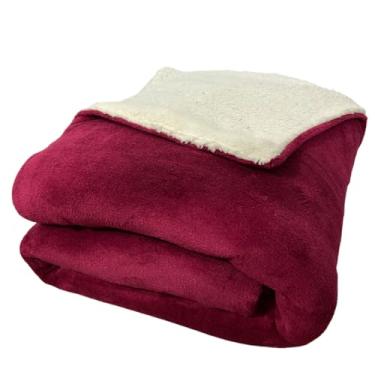 Imagem de Coberdrom Dupla Face | Sherpa & Manta Soft – Manta Quentinha Inverno(Vermelho Sherpa Branca)