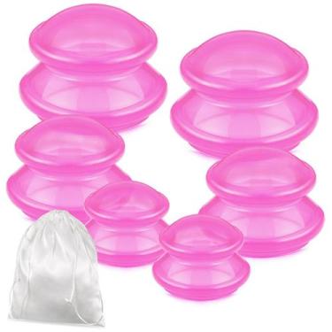 Imagem de Kit de ventosas TreLaco, 6 peças de silicone para massagem terapêutica