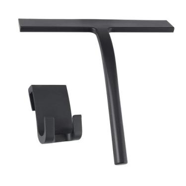 Imagem de Rodo de banho Anlynwooh Matte Black Silicone Borracha de Silicone 23cm