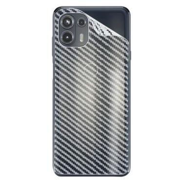 Imagem de 02 Película Protetora Fibra Carbono Traseira Para Moto Edge 20 Lite XT