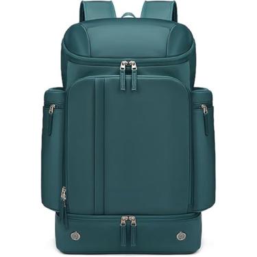 Imagem de Mochila De Viagem Grande, Melhor Mochila De Viagem De Avião Para Homens Mulheres Aprovadas Pela Companhia Aérea Tamanho Do Item Pessoal Do Laptop De 17 Polegadas Mo, Dark Green, 55 * 20 * 31cm
