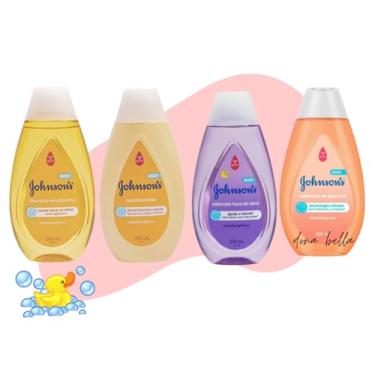 Imagem de Kit Johnson Baby: Shampoo, Condicionador, Sabonete Liquido de Glicerina, Sabonete Liquido Hora do Sono 200ml