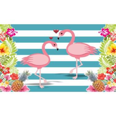 Imagem de Painel de Tecido Sublimado Flamingos Tropical 02 - Fabrika de Festa, 6