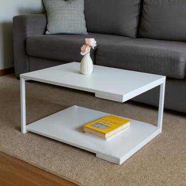 Imagem de Mesa de Centro Strassis Design SD-3090 Metal e MDF cor Branca