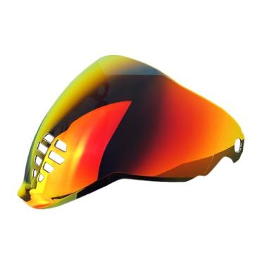 Imagem de ANSUNDA Substituição de viseira de capacete IC-06, protetor solar de capacete de motocicleta matizado para capacete ICON Airflite (vermelho profundo Revo)