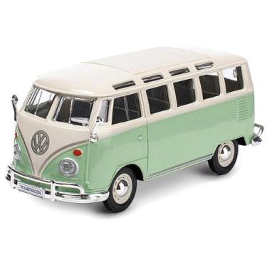 Imagem de Miniatura Carro Volkswagen Van Samba 1/24 Verde Maisto 31956