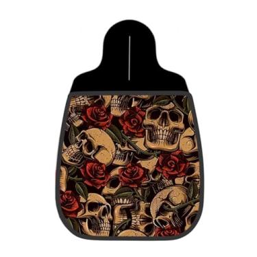 Imagem de Lixeira De Carro Organizador Lixinhocar Caveiras Rosas Góticas