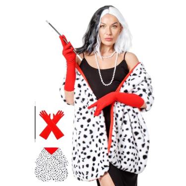 Imagem de WATCPNO Casaco De Halloween Feminino - Xale Estola Dos Anos 1920 Com Luvas E Suporte Para Festa De Cosplay De Halloween